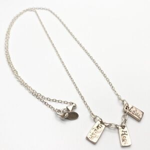 Sterling Silver Inspirational Sayings Necklace Love Hope Dream dainty delicate‎